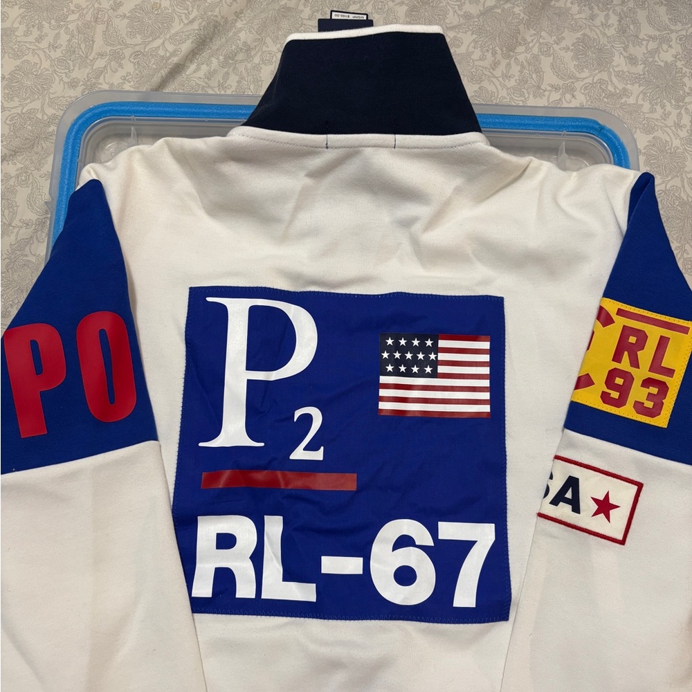 Graphic polo jacket